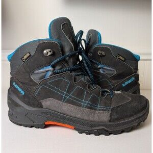 Lowa Approach GTX Mid Junior Gray Blue Hiking Boots Youth - Boys Size US 6.5M